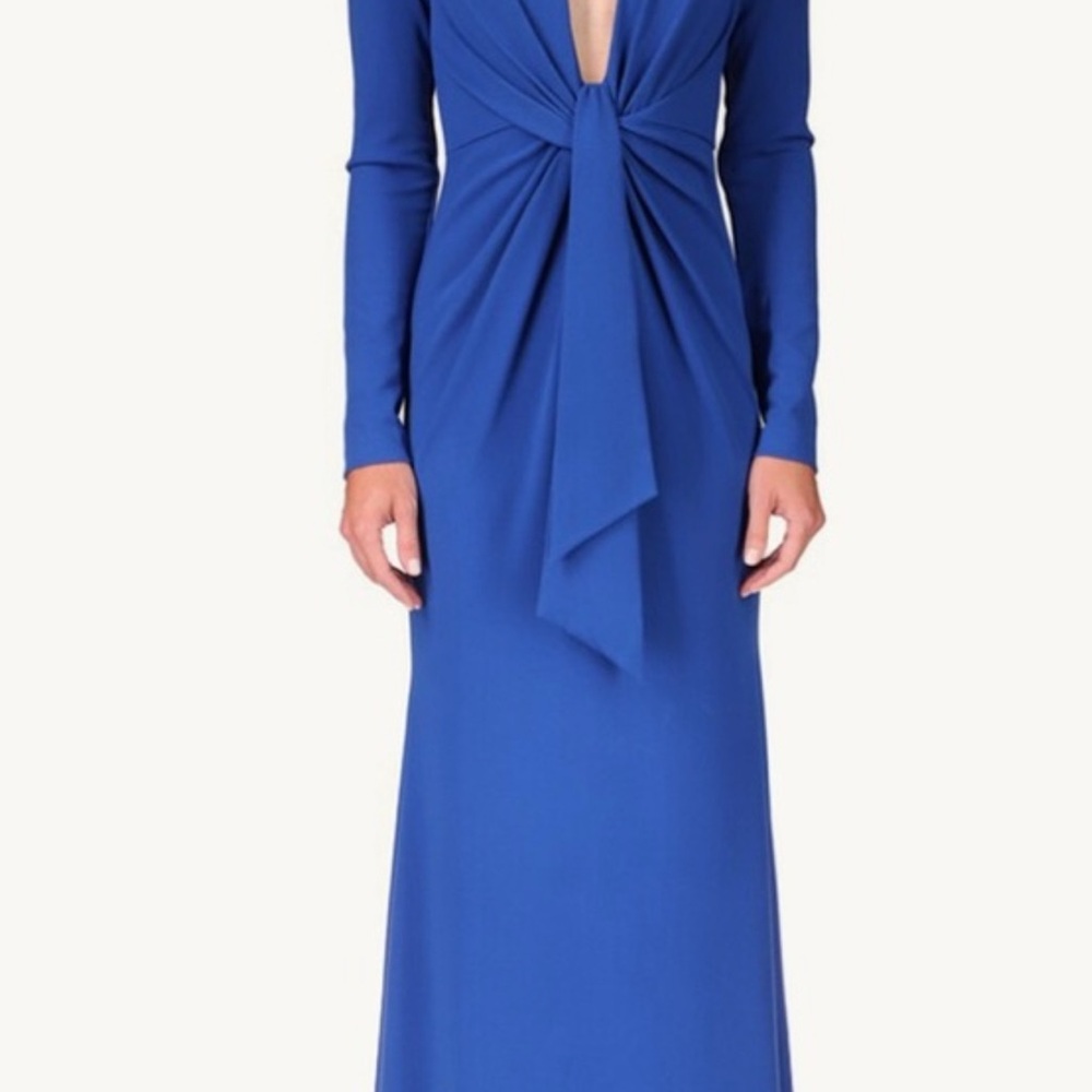 SOLD.  SOLD.   Badgley Mischka Sapphire Long Sleeve Dress